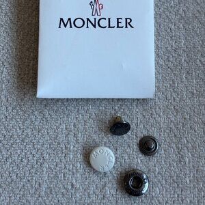 Moncler White Chrome Snap Button Replacement Repair Kit Authentic Original Spare